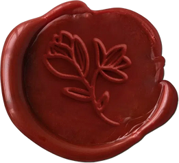 Red Floral Wax Stamp Cutout