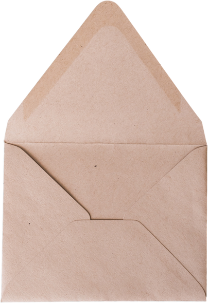 Cut Out Photo of an Open Envelope